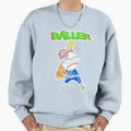 Baller Baseball Player Sweatshirt - Fun Novelty Design Men Women - T-Shirt, Sweatshirt, Hoodie