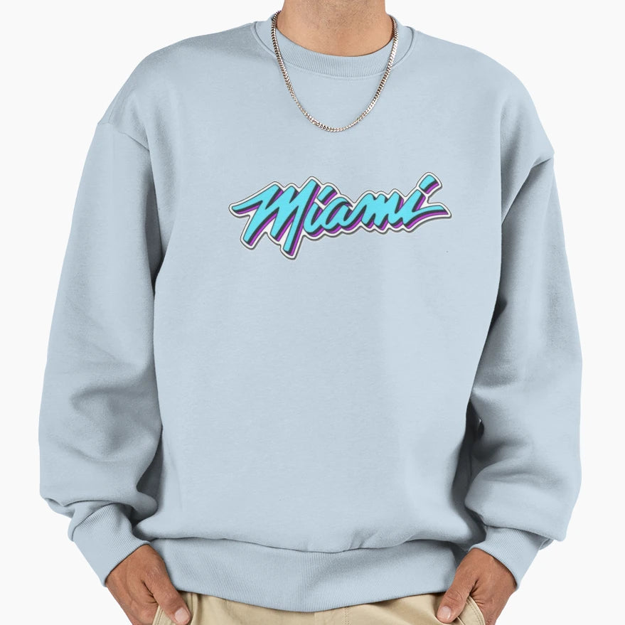 Miami Night Sweatshirt - Graphic Print Men Women - T-Shirt, Sweatshirt, Hoodie