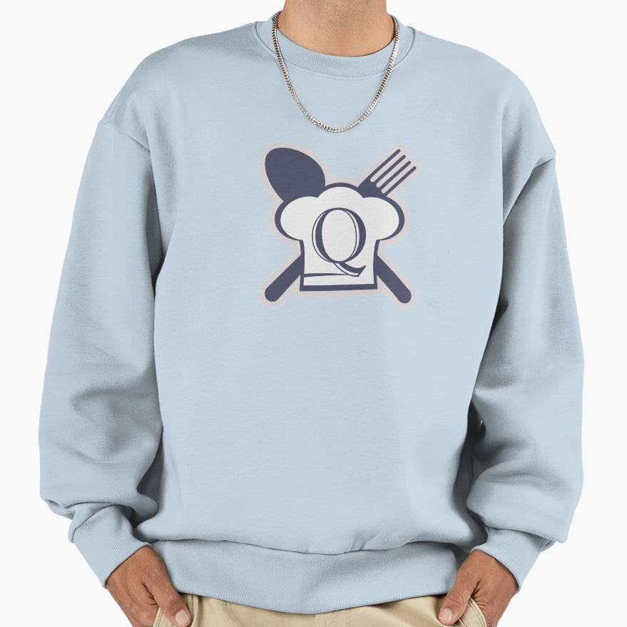 Monogram Q Chef Hat Fork And Spoon Sweatshirt - Streetwear Style for Adults - T-Shirt, Sweatshirt, Hoodie