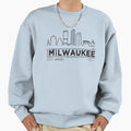 Mke City Skyline Milwaukee Wi Sweatshirt - Graphic Print for Adults - T-Shirt, Sweatshirt, Hoodie