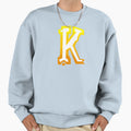 Golden Yellow Letter K Sweatshirt - Casual Everyday Wear Men Women - T-Shirt, Sweatshirt, Hoodie