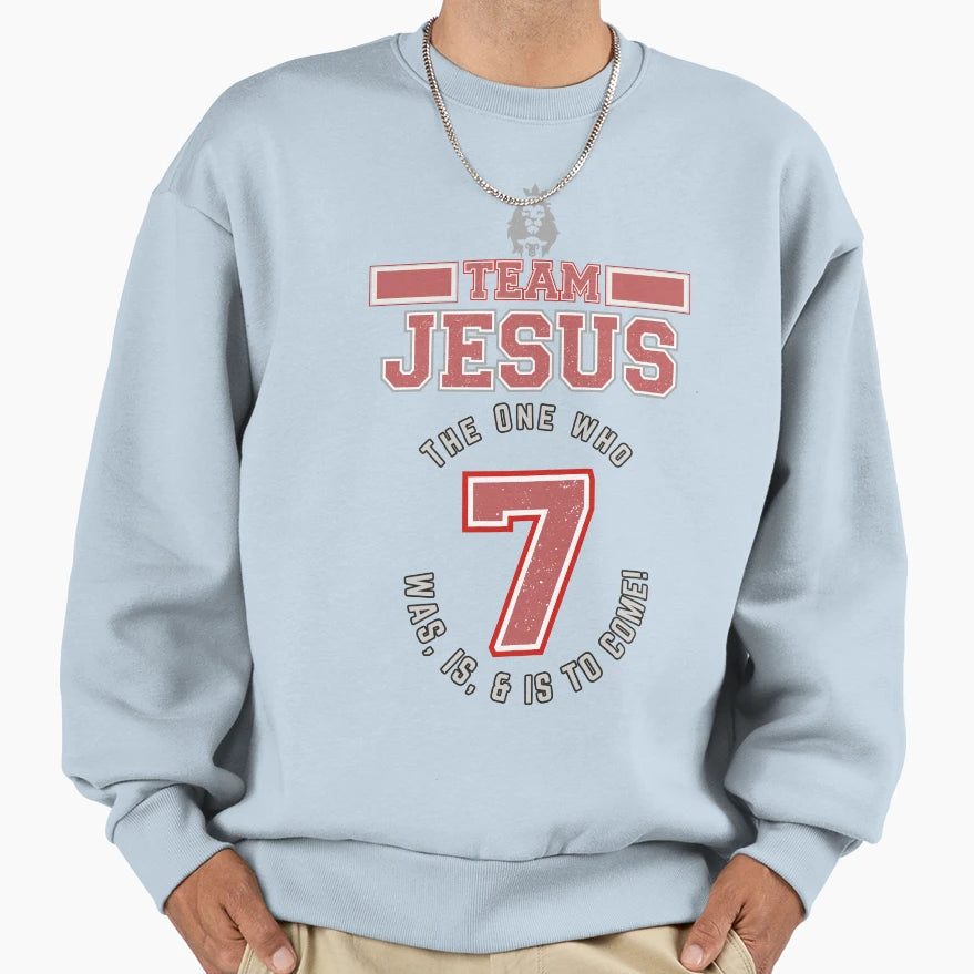 Team Jesus Grey Lettering Sweatshirt - Novelty Apparel for Adults - T-Shirt, Sweatshirt, Hoodie