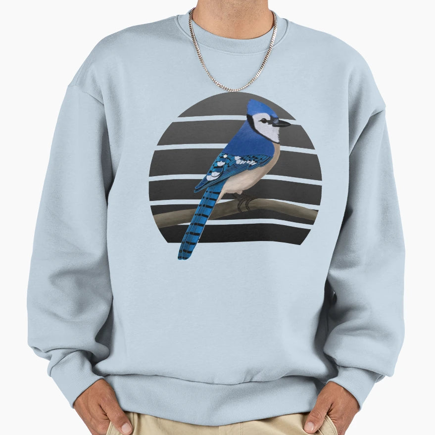 Jz Birds Blue Jay Bird Animal Sweatshirt - Aesthetic Graphic for Adults - T-Shirt, Sweatshirt, Hoodie