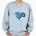 Bluejay Heart Sweatshirt - Minimalist Print for Adults - T-Shirt, Sweatshirt, Hoodie