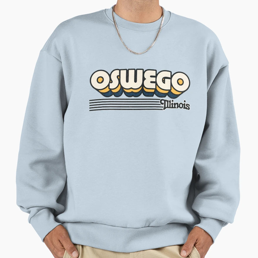 Oswego Illinois Stripes Sweatshirt - Graphic Print Men Women - T-Shirt, Sweatshirt, Hoodie