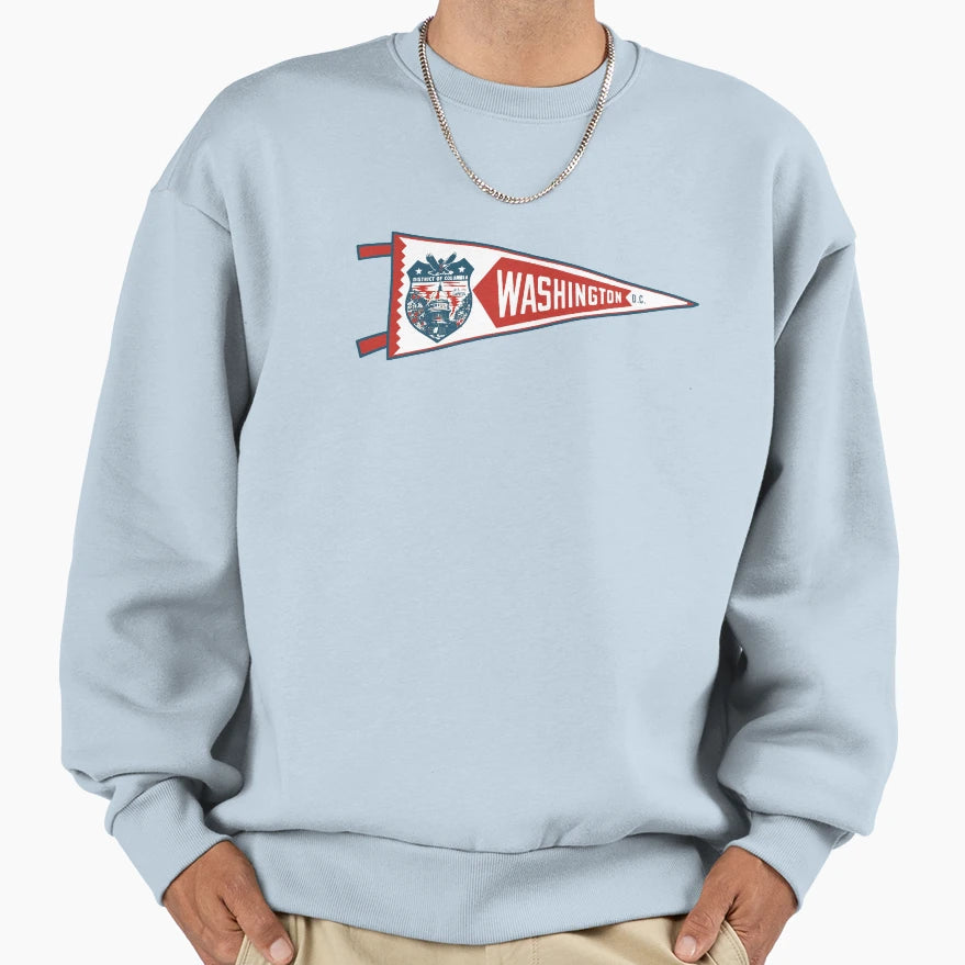 Washington D C Pennant Sweatshirt - Graphic Print Unisex - T-Shirt, Sweatshirt, Hoodie