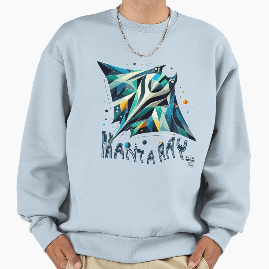 Manta Ray Wild Nature Collection Sweatshirt - Fun Novelty Design for Adults - T-Shirt, Sweatshirt, Hoodie