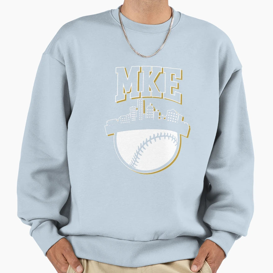 Milwaukee Baseball Minimalist Mke Sweatshirt - Aesthetic Graphic Unisex - T-Shirt, Sweatshirt, Hoodie
