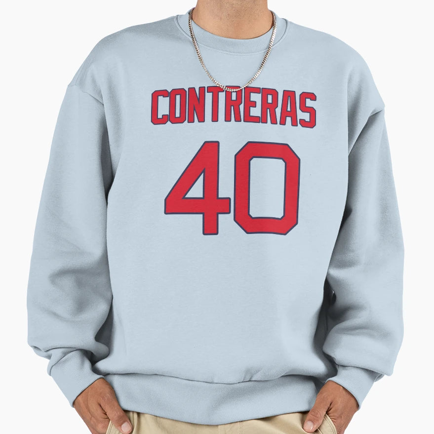 Wilson Contreras 40 Red Sox Sweatshirt - Trendy Graphic for Adults - T-Shirt, Sweatshirt, Hoodie