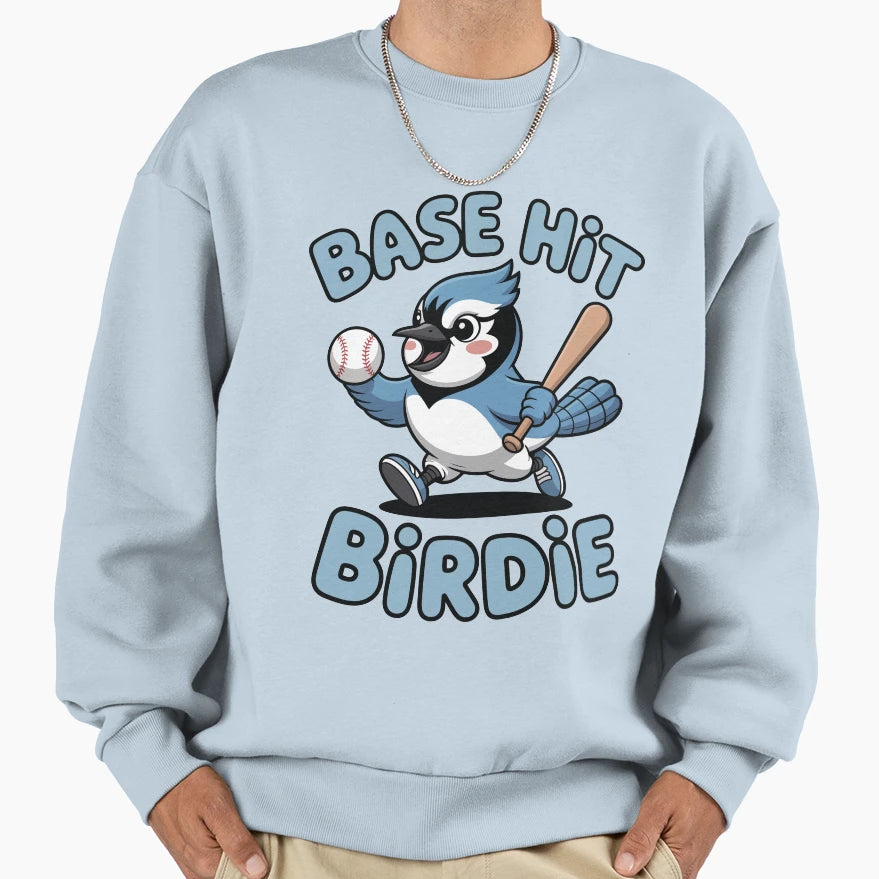 Base Hit Birdie Sweatshirt - Aesthetic Graphic for Adults - T-Shirt, Sweatshirt, Hoodie