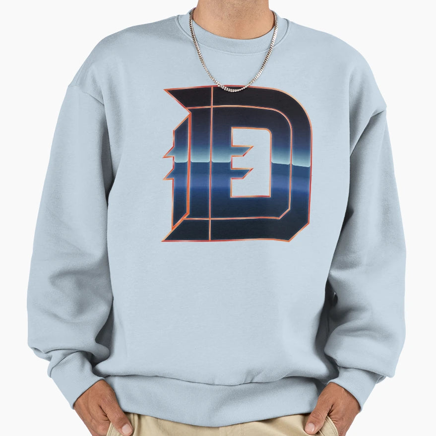 Detroit D Chrome I Sweatshirt - Unique Graphic Unisex - T-Shirt, Sweatshirt, Hoodie
