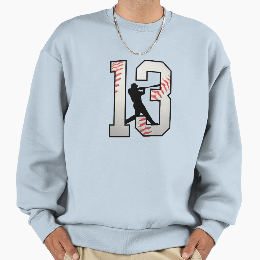 Personalized Baseball Jersey Number Sweatshirt - Unique Graphic Men Women - T-Shirt, Sweatshirt, Hoodie
