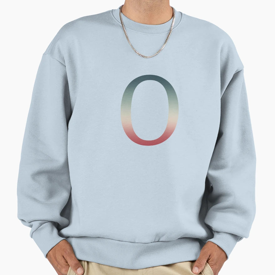 O Initial Strawberry Colored Sweatshirt - Custom Art Print Men Women - T-Shirt, Sweatshirt, Hoodie