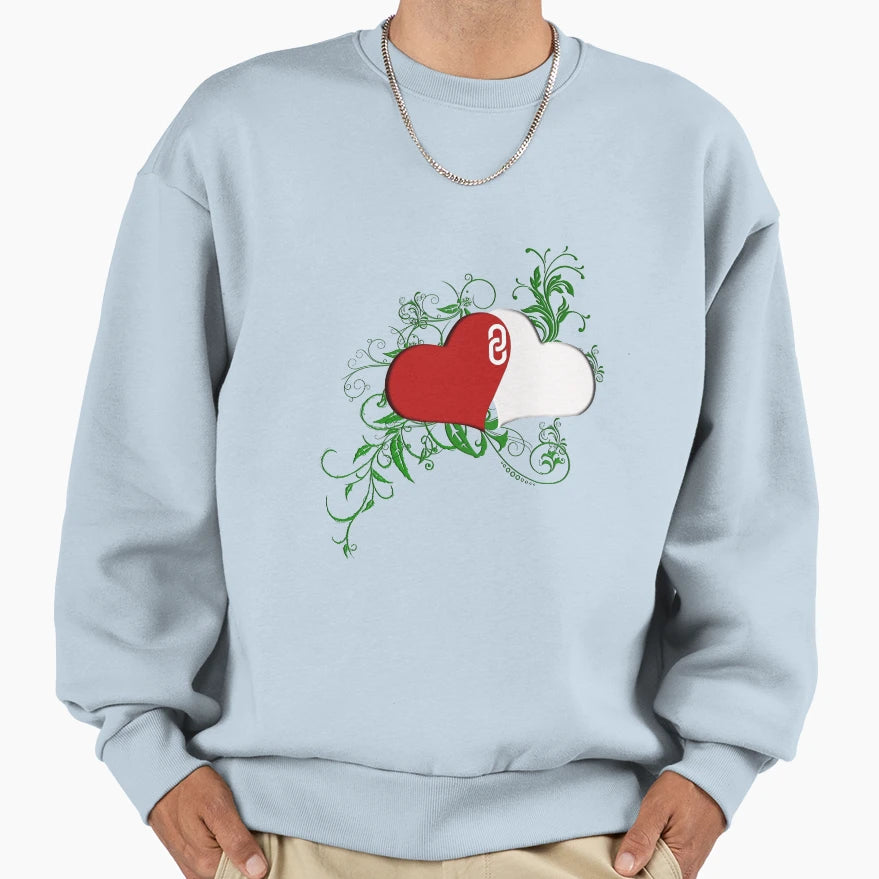 Linked Hearts Love Sweatshirt - Graphic Print for Adults - T-Shirt, Sweatshirt, Hoodie