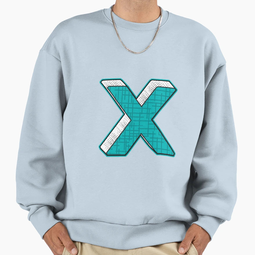 Alphabets Blue Ywzmls 19 Sweatshirt - Graphic Print for Adults - T-Shirt, Sweatshirt, Hoodie
