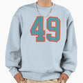 49 Number Aqua Orange Lucky Sports Sweatshirt - Custom Art Print Men Women - T-Shirt, Sweatshirt, Hoodie