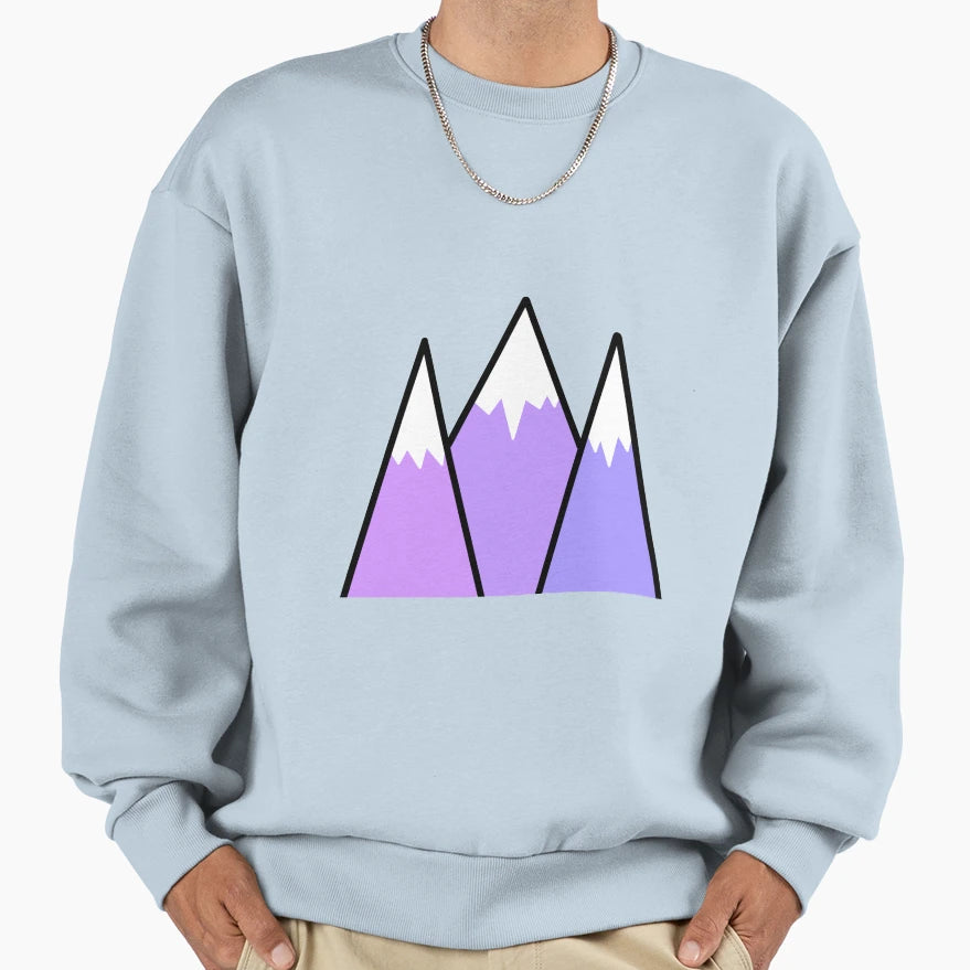 Purple Mountains Sweatshirt - Minimalist Print for Adults - T-Shirt, Sweatshirt, Hoodie