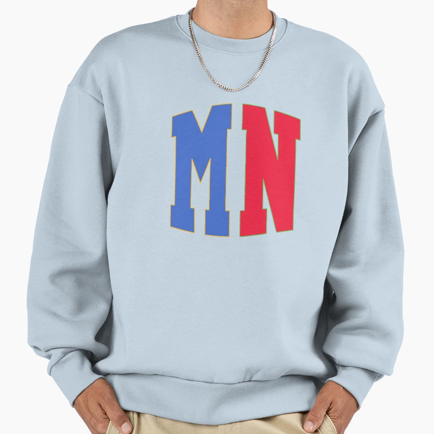 Minnesota State Abbreviation Sweatshirt - Fun Novelty Design for Adults - T-Shirt, Sweatshirt, Hoodie