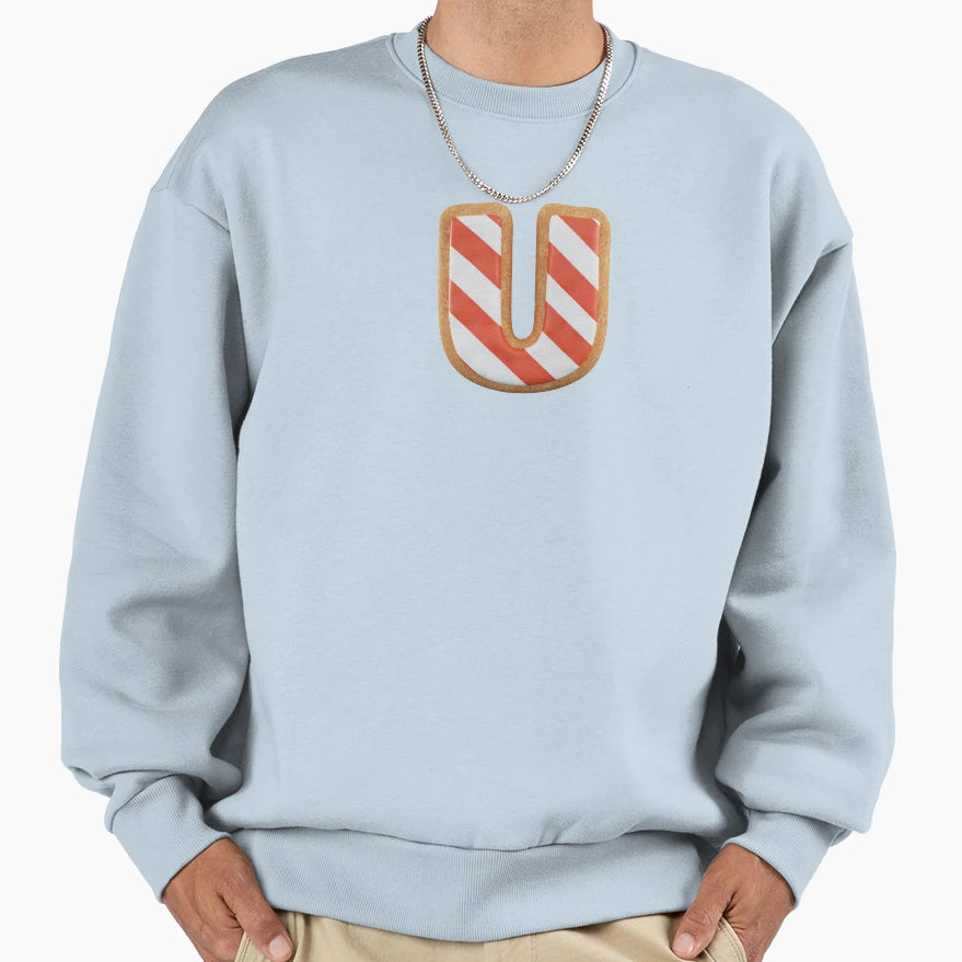 Cookie Alphabet Letter U Sweatshirt - Graphic Print for Adults - T-Shirt, Sweatshirt, Hoodie