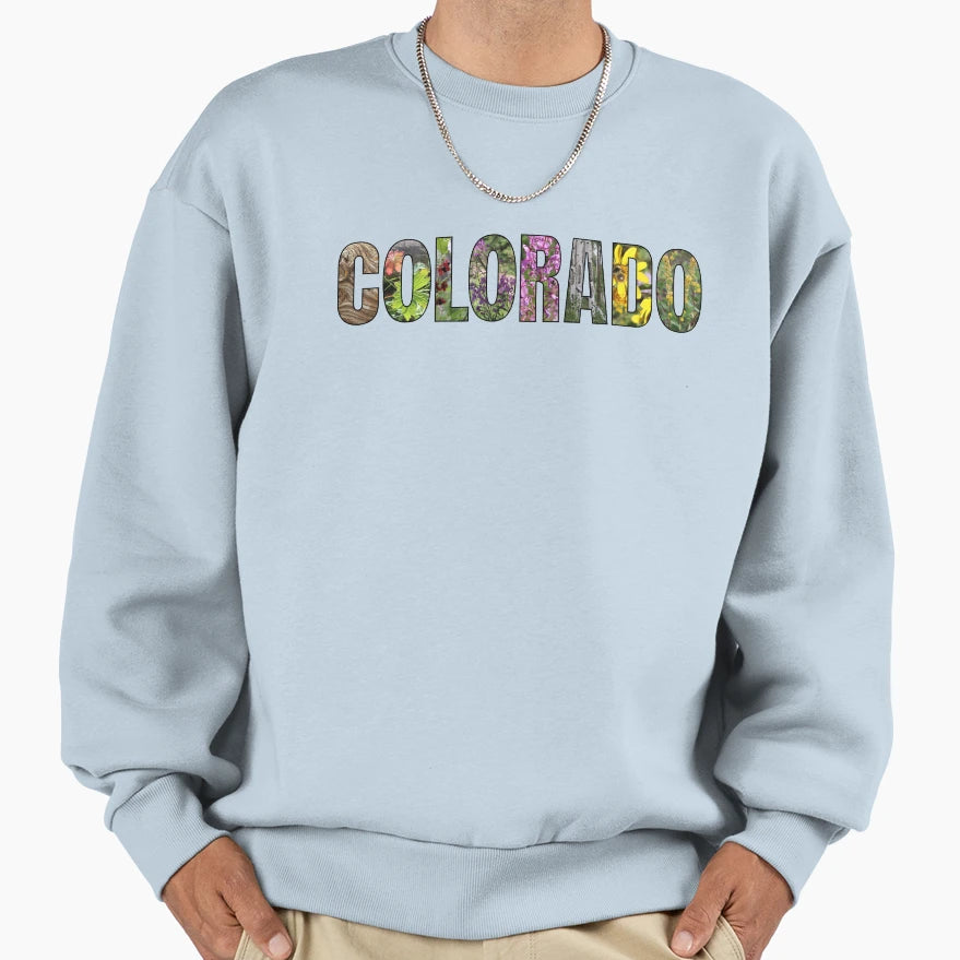Colorado Flowers Sweatshirt - Custom Art Print Men Women - T-Shirt, Sweatshirt, Hoodie