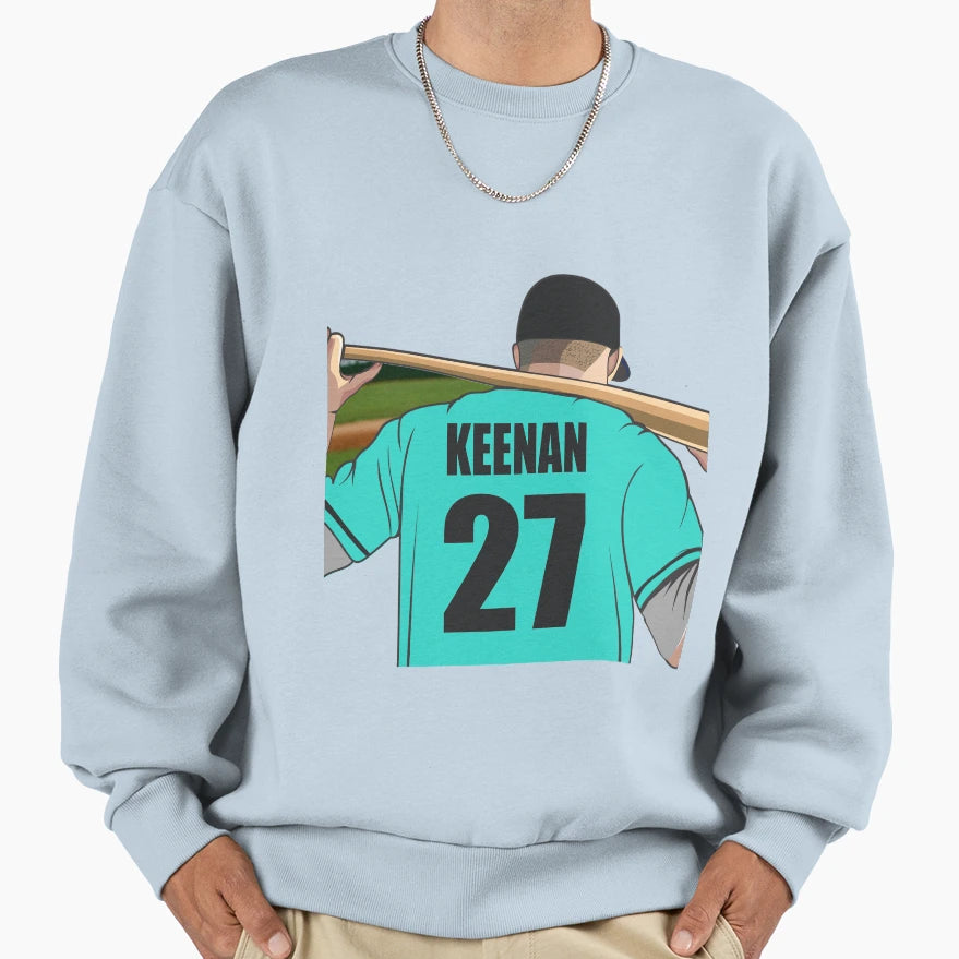 Keenan Baseball Sweatshirt - Aesthetic Graphic Unisex - T-Shirt, Sweatshirt, Hoodie