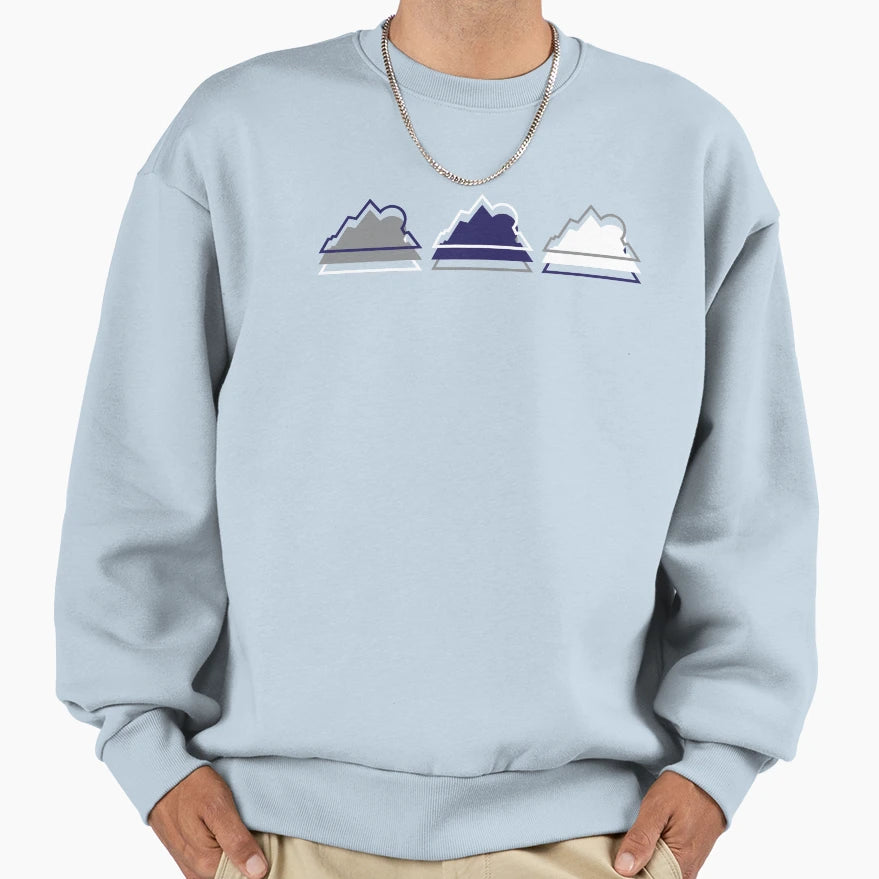 Colorado Rockies Pattern Black Sweatshirt - Unique Graphic for Adults - T-Shirt, Sweatshirt, Hoodie