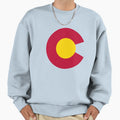 Red C State Flag Colorado Sweatshirt - Fun Novelty Design for Adults - T-Shirt, Sweatshirt, Hoodie