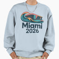 Miami 2026 Ocean Wave Football V14 T-Shirt - Unique Graphic for Adults - T-Shirt, Sweatshirt, Hoodie