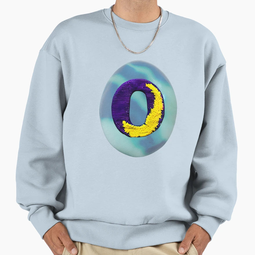 Letter O Monogram 2 Typography Sweatshirt - Fun Novelty Design for Adults - T-Shirt, Sweatshirt, Hoodie