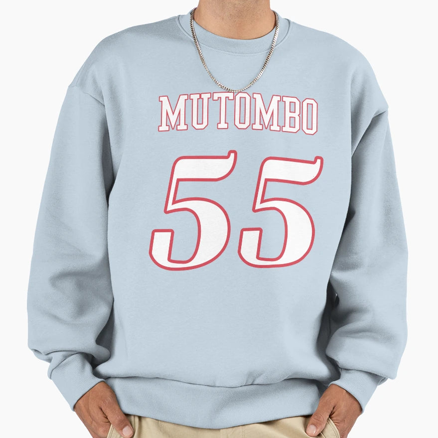 Dikembe Mutombo 55 Sixers Sweatshirt - Graphic Print for Adults - T-Shirt, Sweatshirt, Hoodie