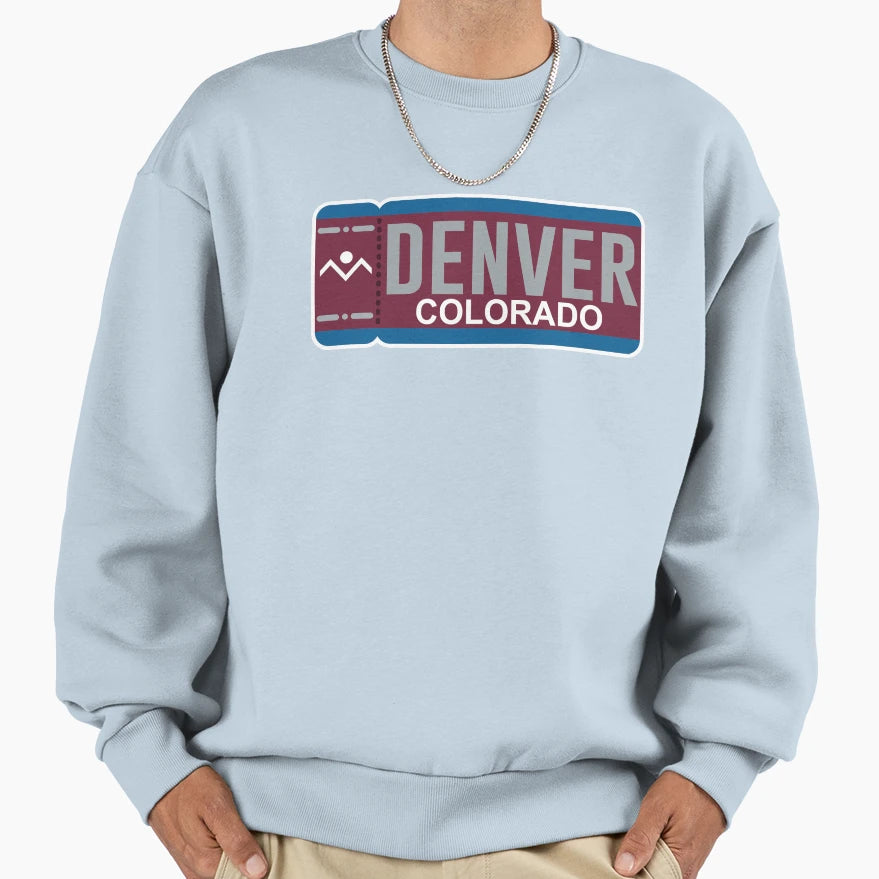 Denver Ticket Alternate Sweatshirt - Fun Novelty Design Men Women - T-Shirt, Sweatshirt, Hoodie