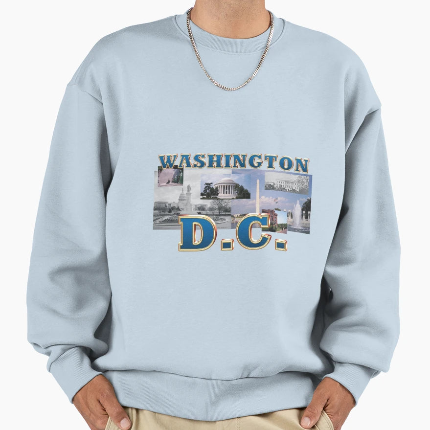 Washington D C Sweatshirt - Aesthetic Graphic Men Women - T-Shirt, Sweatshirt, Hoodie