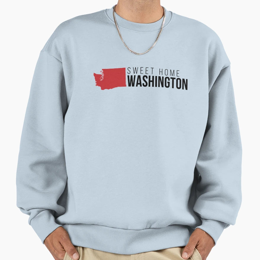 Sweet Home Washington Sweatshirt - Minimalist Print Unisex - T-Shirt, Sweatshirt, Hoodie