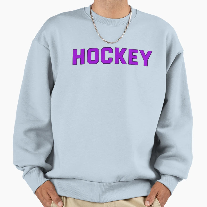Hockey Player Jersey Text Sweatshirt - Novelty Apparel Men Women - T-Shirt, Sweatshirt, Hoodie