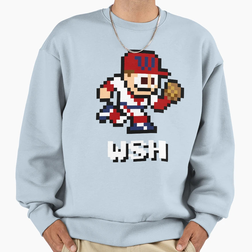 Washington 8 Bit Player Initials Sweatshirt - Unique Graphic Men Women - T-Shirt, Sweatshirt, Hoodie