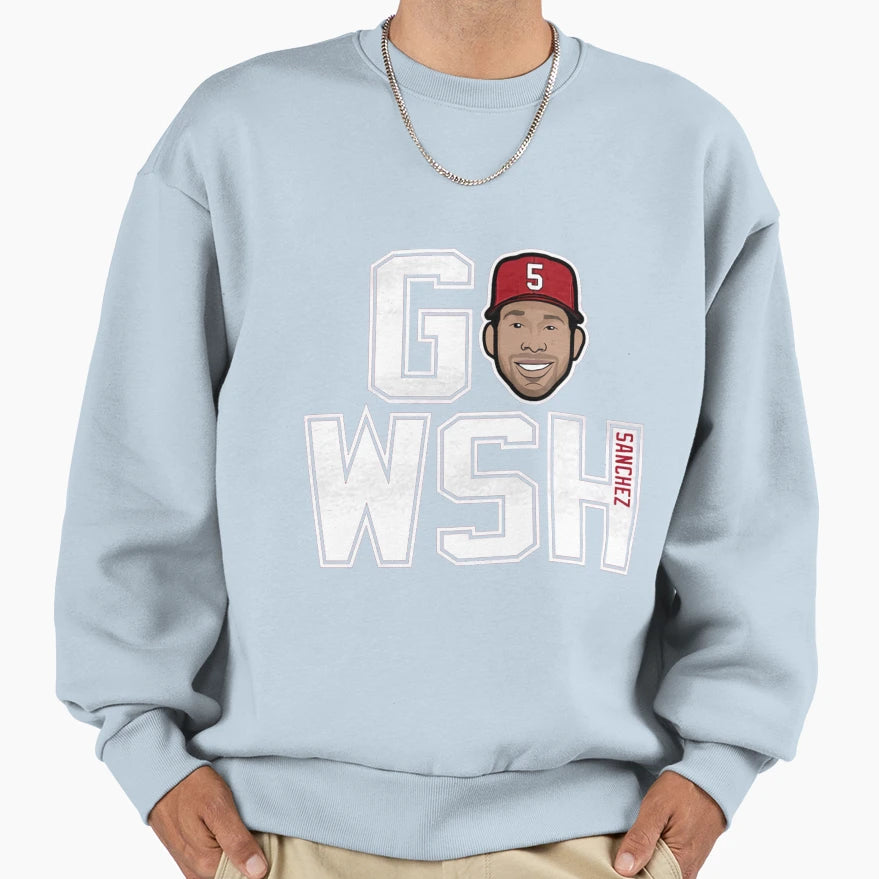 Adrian Sanchez Go Wsh Sweatshirt - Minimalist Print Unisex - T-Shirt, Sweatshirt, Hoodie