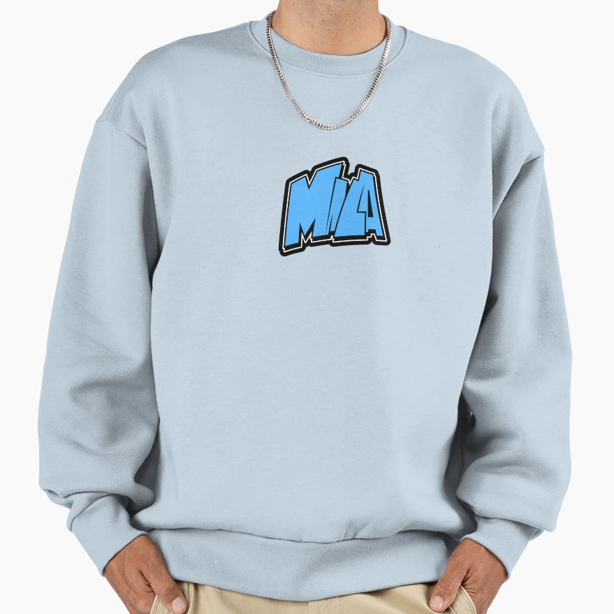 Mila Graffiti Name Blue Sweatshirt - Trendy Graphic for Adults - T-Shirt, Sweatshirt, Hoodie