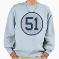 Bernie Williams 51 Away Jersey Number Sweatshirt - Custom Art Print Unisex - T-Shirt, Sweatshirt, Hoodie