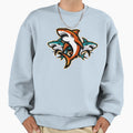 Neon Shark Swarm Sweatshirt - Graphic Print Unisex - T-Shirt, Sweatshirt, Hoodie