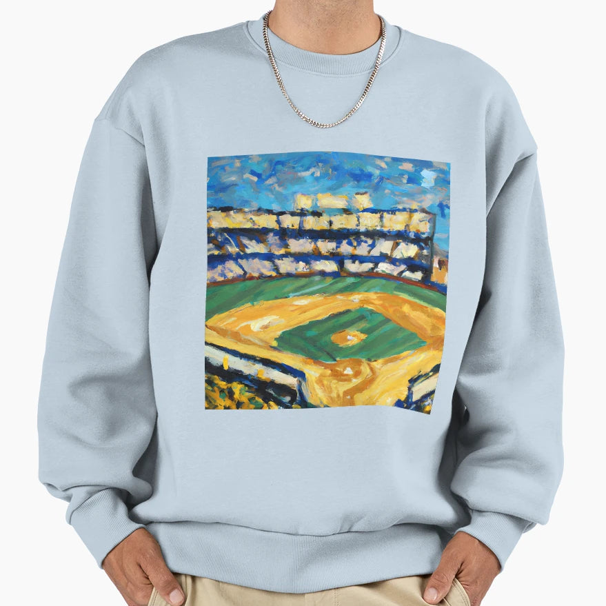 Baseball Field Painting No 4 Sweatshirt - Casual Everyday Wear Unisex - T-Shirt, Sweatshirt, Hoodie