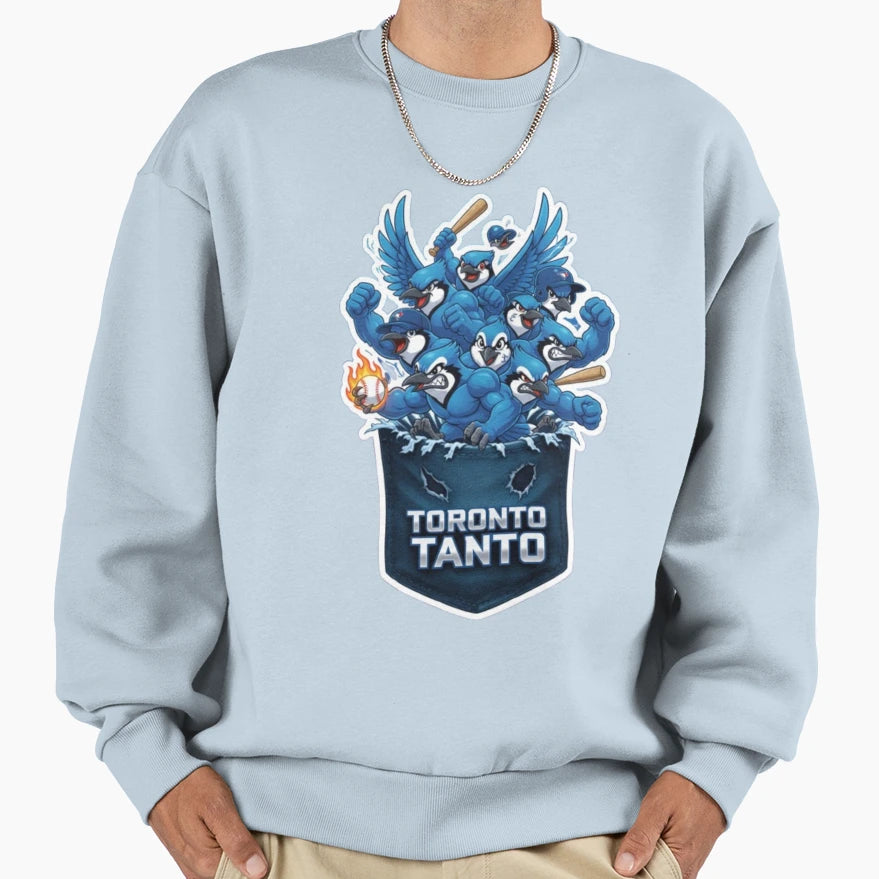 Aggressive Blue Jays Team Rushing Sweatshirt - Fun Novelty Design Unisex - T-Shirt, Sweatshirt, Hoodie