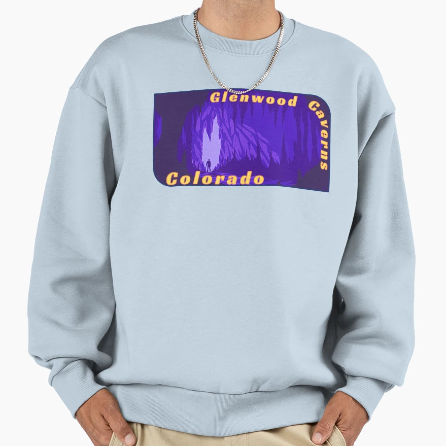 Glenwood Caverns Sweatshirt - Minimalist Print for Adults - T-Shirt, Sweatshirt, Hoodie