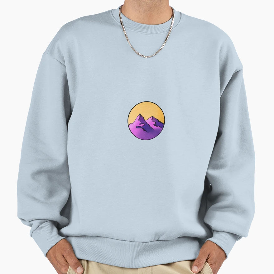 Purple Mountains Sweatshirt - Trendy Graphic Unisex - T-Shirt, Sweatshirt, Hoodie