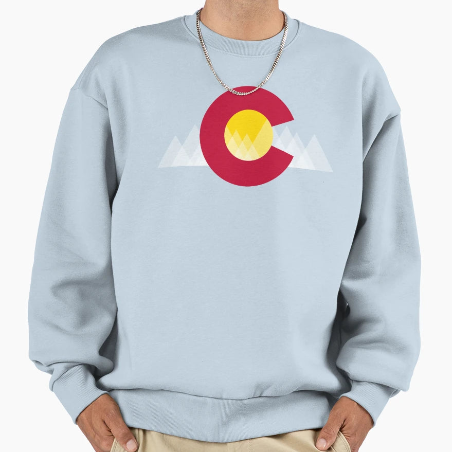 Basic Geometric Mountain Sweatshirt - Streetwear Style Men Women - T-Shirt, Sweatshirt, Hoodie