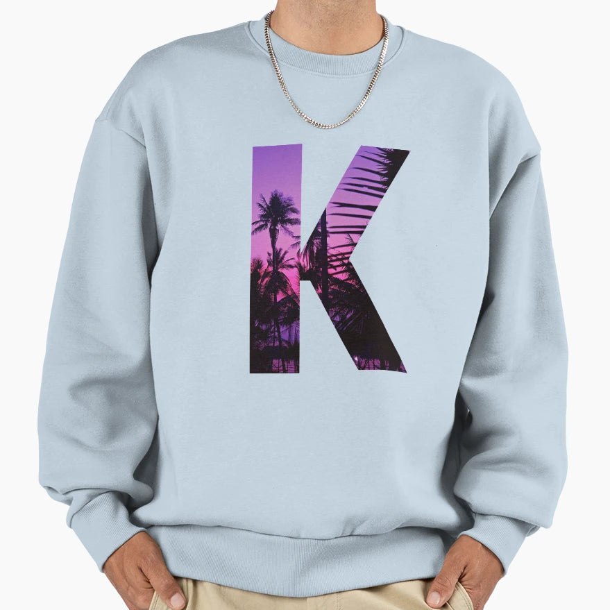 K Letter I Initial Sweatshirt - Novelty Apparel Men Women - T-Shirt, Sweatshirt, Hoodie