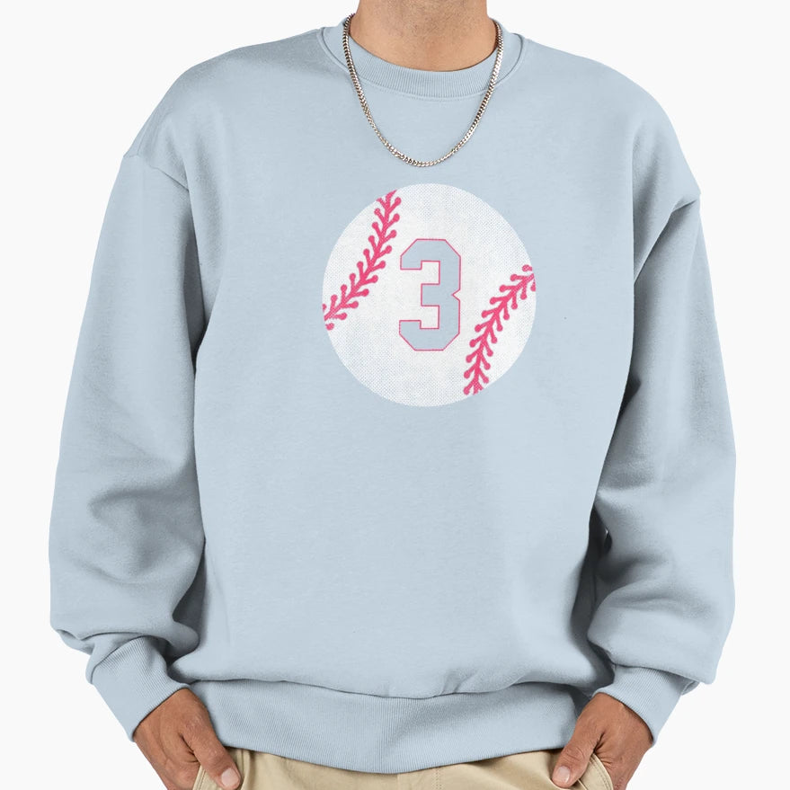 Baseball Player 3Rd Birthday Sweatshirt - Graphic Print for Adults - T-Shirt, Sweatshirt, Hoodie