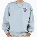 Baseball Jersey Blue Number 16 Sweatshirt - Fun Novelty Design Men Women - T-Shirt, Sweatshirt, Hoodie