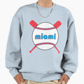 Miami Throwback Baseball Sweatshirt - Fun Novelty Design for Adults - T-Shirt, Sweatshirt, Hoodie