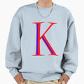 Letter K Red And Blue Color Sweatshirt - Novelty Apparel Unisex - T-Shirt, Sweatshirt, Hoodie