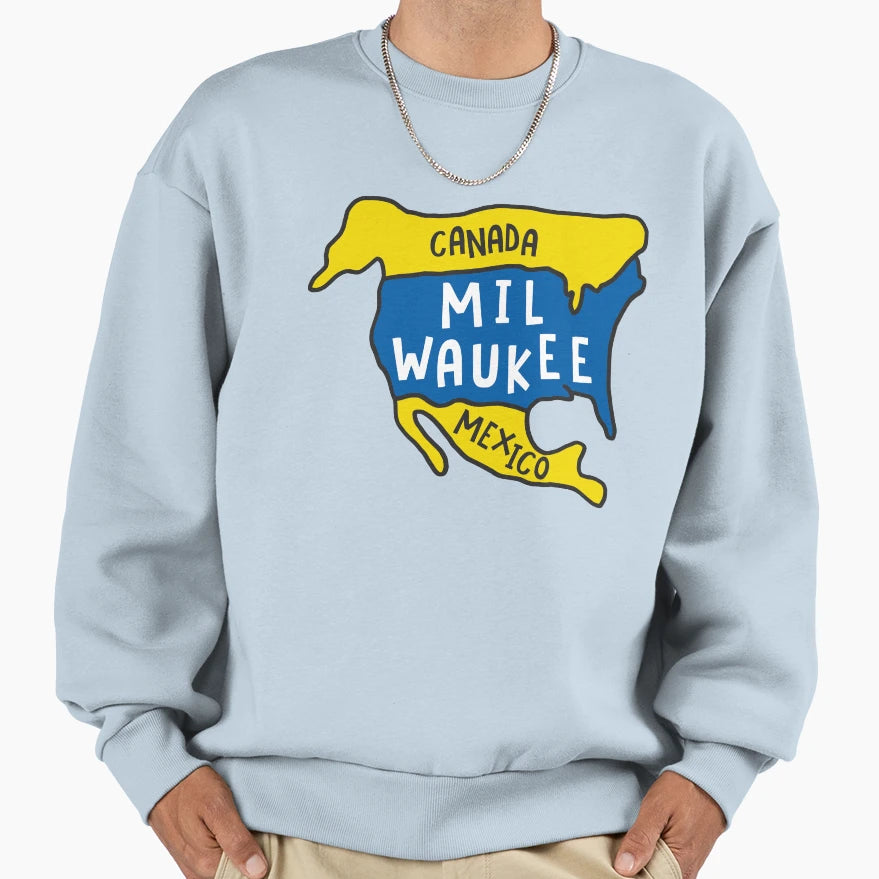 Milwaukee Is America Sweatshirt - Minimalist Print for Adults - T-Shirt, Sweatshirt, Hoodie